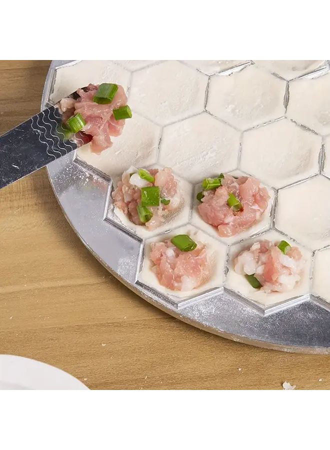 Silvery Ravioli Maker Dumpling Mold With 37 Holes For Easy Homemade Dumplings - Image 5