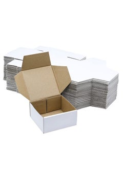 Small Shipping Boxes 4X4X2 Inchwhite Corrugated Cardboard Mailers For Business50 Pack Small Mailing Boxes Packaging Box Mini