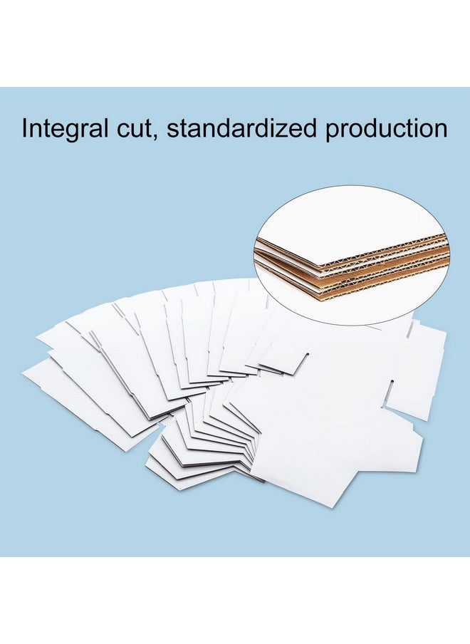 KBG - Small Shipping Boxes 4X4X2 Inchwhite Corrugated Cardboard Mailers For Business50 Pack Small Mailing Boxes Packaging Box Mini - Image 1