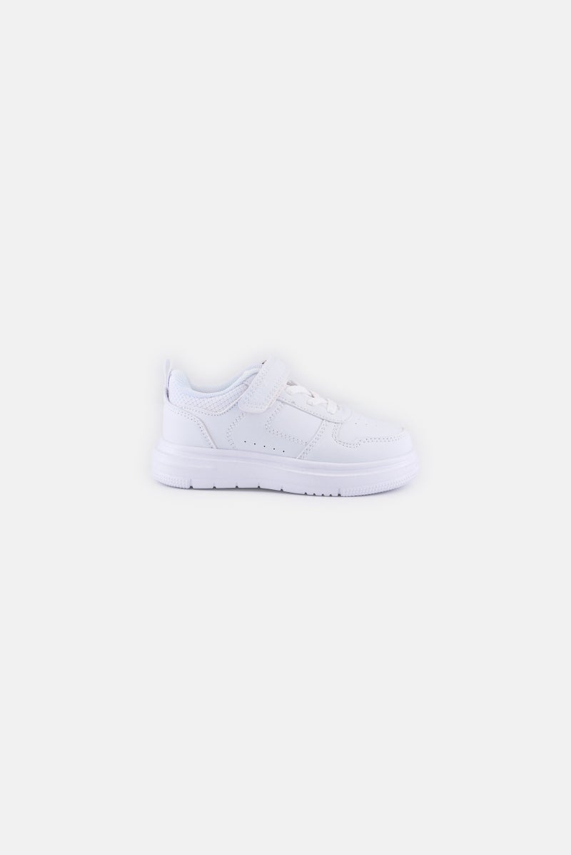 RBX Kids Girls Velcro Closure School Shoes, White - Image 3