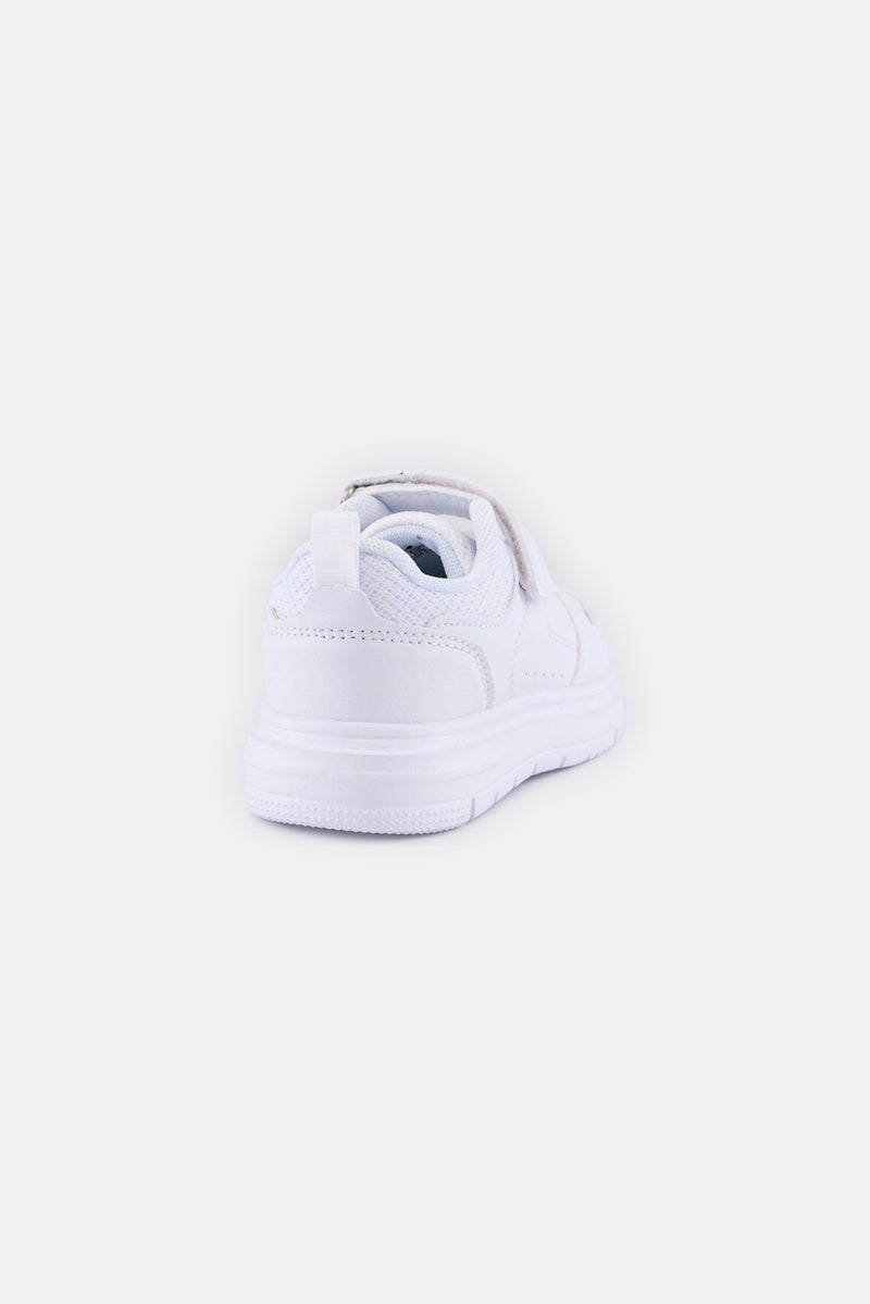 RBX Kids Girls Velcro Closure School Shoes, White - Image 2