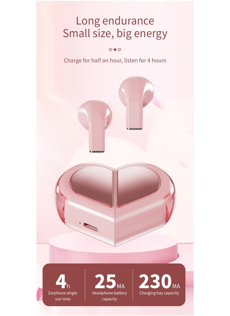 NIBEMINENT Wireless Rotatable Bluetooth Headset，Wireless Sports Love Couple Headphones TWS 5.3 with Heart Shape, Square Row, Two Shapes Arbitrarily Switch  - Image 2