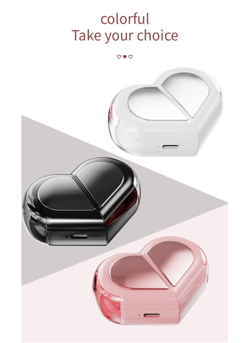 Wireless Rotatable Bluetooth Headset，Wireless Sports Love Couple Headphones TWS 5.3 with Heart Shape, Square Row, Two Shapes Arbitrarily Switch