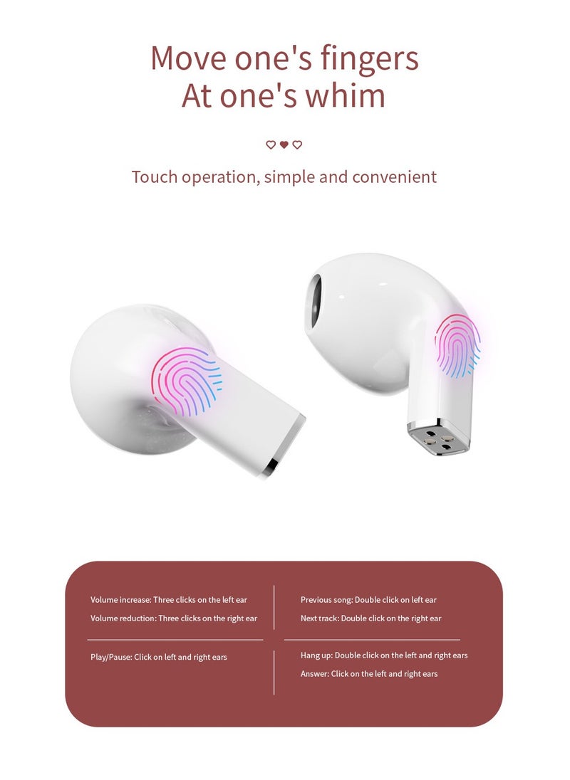 Wireless Rotatable Bluetooth Headset，Wireless Sports Love Couple Headphones TWS 5.3 with Heart Shape, Square Row, Two Shapes Arbitrarily Switch