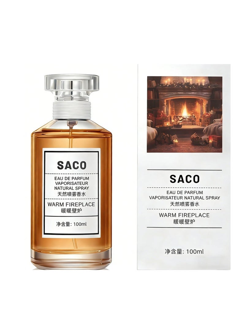SACO/Warm Fireplace EDP/Woody fragrance Eau De Parfum/The Perfect Gift for Valentine's Day&Halloween&Ramadan for Women - Image 2