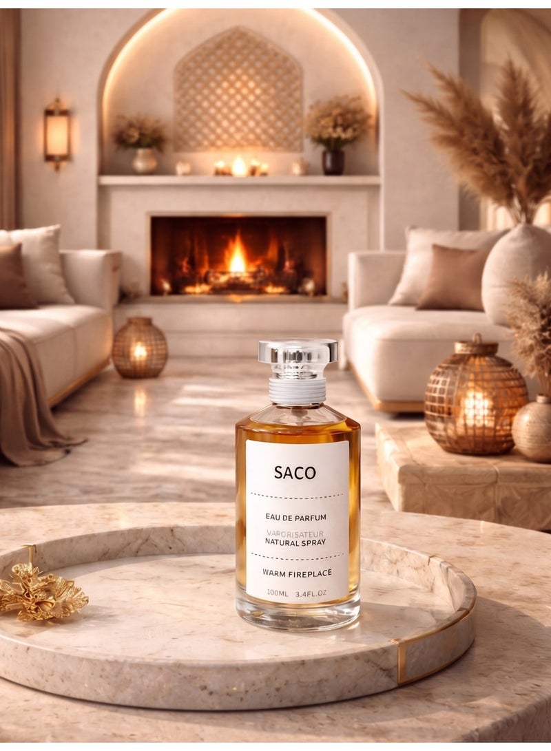 SACO/Warm Fireplace EDP/Woody fragrance Eau De Parfum/The Perfect Gift for Valentine's Day&Halloween&Ramadan for Women - Image 4