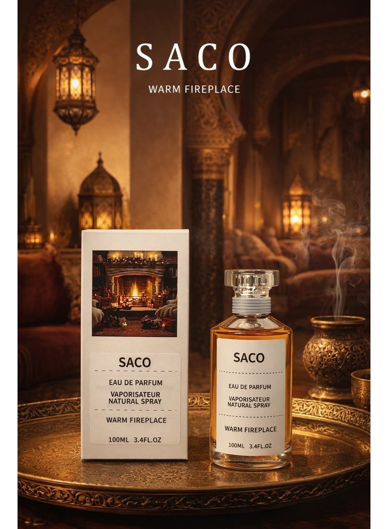 SACO/Warm Fireplace EDP/Woody fragrance Eau De Parfum/The Perfect Gift for Valentine's Day&Halloween&Ramadan for Women - Image 2