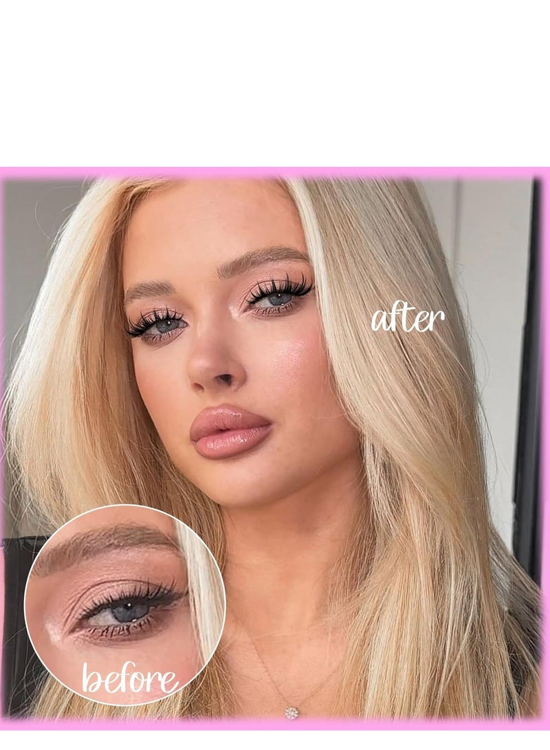 JOSQUEWNN 10 Pairs False Eyelashes Set,14mm Anime Cosplay Eyelashes: C-Curl, 0.07mm Thickness, Natural Dense Style,Create Manga Big Eyes, Wispy Lashes Kit for Beginners,Effortlessly Master Cosplay Makeup, Also Naturally Charming for Daily Wear!  - Image 2