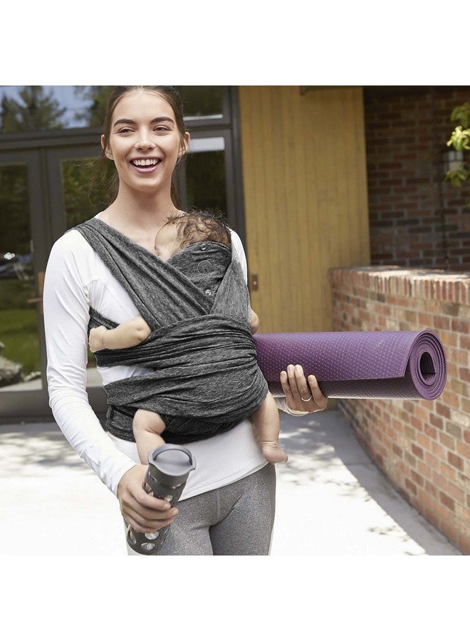 Boppy Baby Carrier - ComfyFit, Heathered Gray, Hybrid Wrap, 3 Carrying Positions, 0m+ 8-35lbs, Soft Yoga-Inspired Fabric with Integrated Storage Pouch - Image 3
