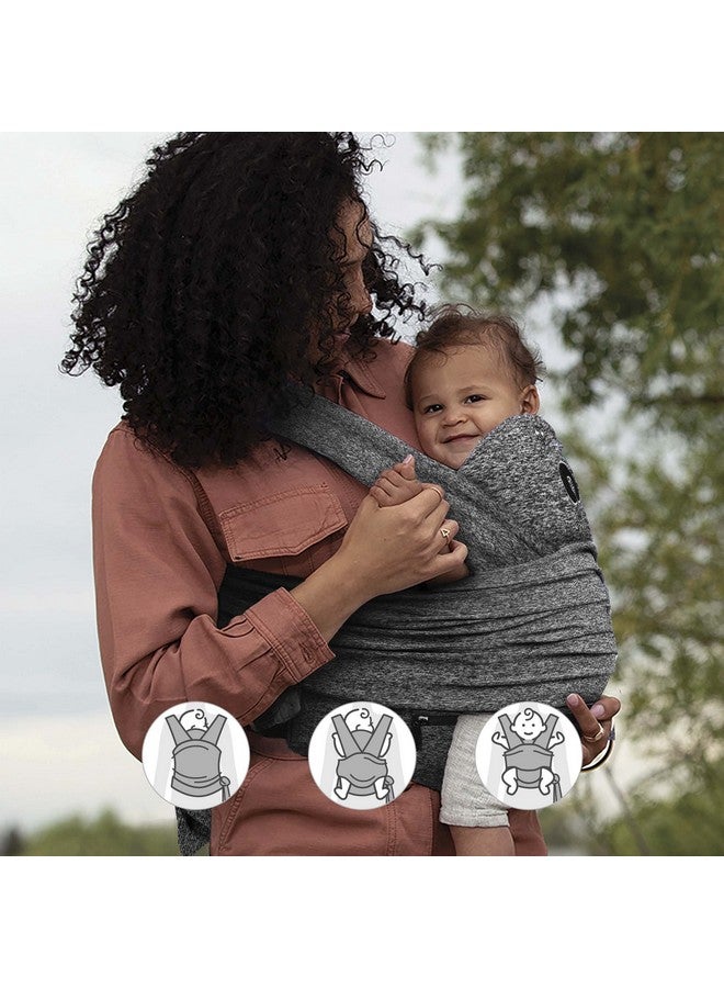 Boppy Baby Carrier - ComfyFit, Heathered Gray, Hybrid Wrap, 3 Carrying Positions, 0m+ 8-35lbs, Soft Yoga-Inspired Fabric with Integrated Storage Pouch - Image 2