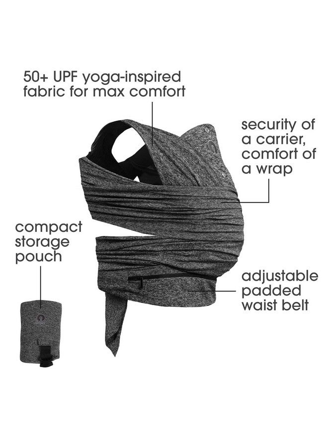 Boppy Baby Carrier - ComfyFit, Heathered Gray, Hybrid Wrap, 3 Carrying Positions, 0m+ 8-35lbs, Soft Yoga-Inspired Fabric with Integrated Storage Pouch - Image 1