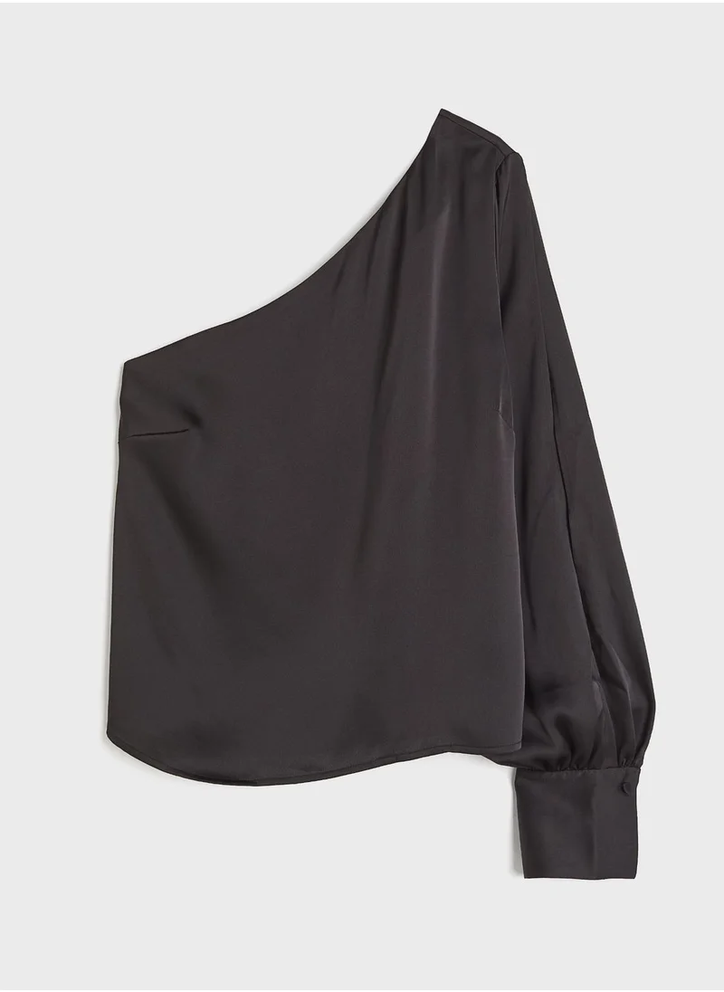 اتش اند ام Satin One-Shoulder Blouse