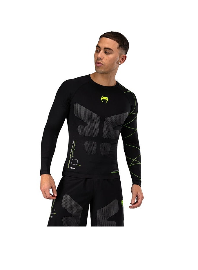 VENUM قمصان راشغارد VENUM TRAINING CAMP 4.0 بأكمام طويلة سوداء/خضراء نيون - Image 1