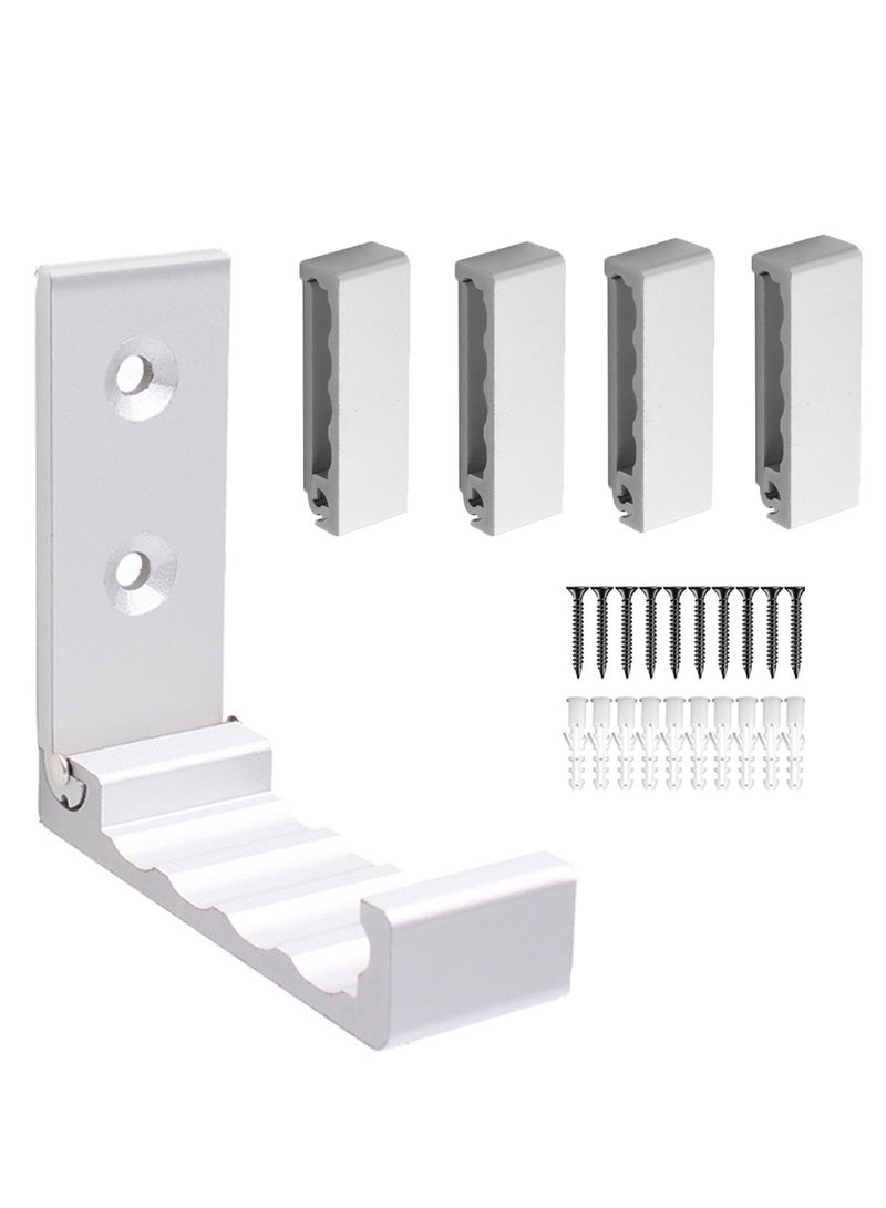 Folding Coat Hooks, Wall Mounted Aluminum Alloy Hooks, 5Pcs Foldable Hook for Hanging Towel, Hangers, Hat, Backpacks, Clothes, Suitable for Bathroom, Bedroom, Living Room  - Image 1