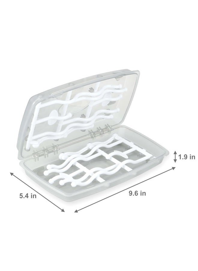 PandaEar Travel Bottle Drying Rack Space Saving| Portable Baby Bottle Dry Rack| Upright Vertical Collapsible Water Bottle Drying Rack| Dryer Rack for Baby Bottles Accessories - Image 3