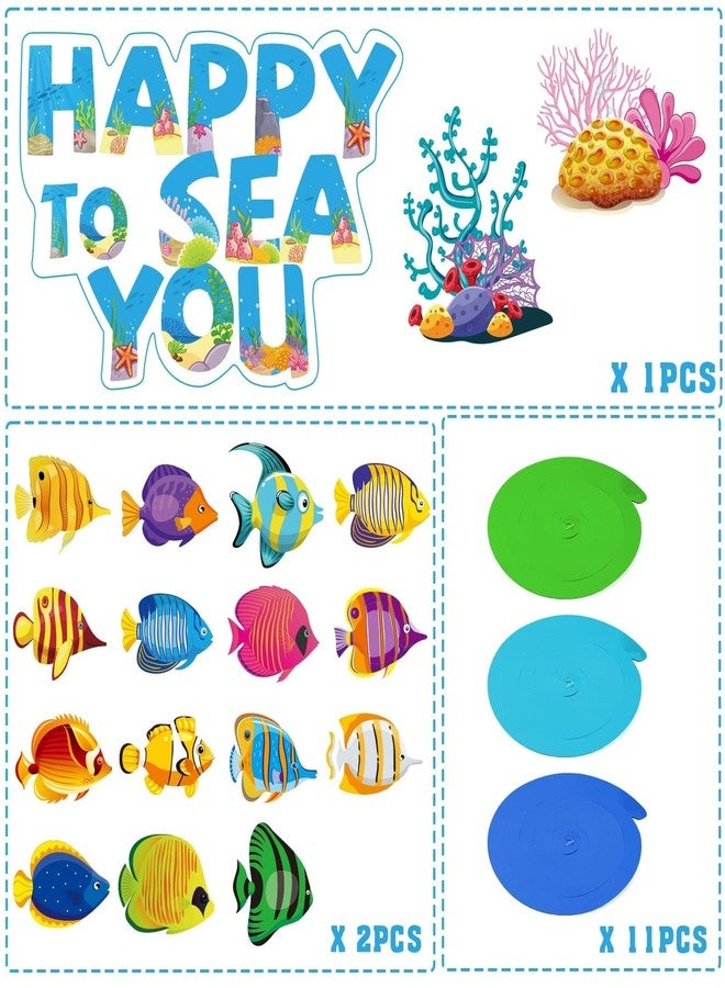 Wiooffen 66 Pcs Tropical Fish Hanging Ceiling Swirls Under The Sea Party Decorations Ocean Themed Party Hanging Spiral Decorations for Boys Girls Kids Mermaid Creatures Ocean Party Birthday Party Supplies - Image 2