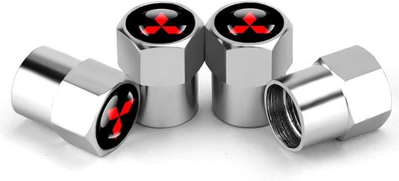 S-TOP Hex 016 Silver 4pcs Universal Car Tire Valve Stem Caps Air Cover Fit Mitsubishi Accessories - Image 1