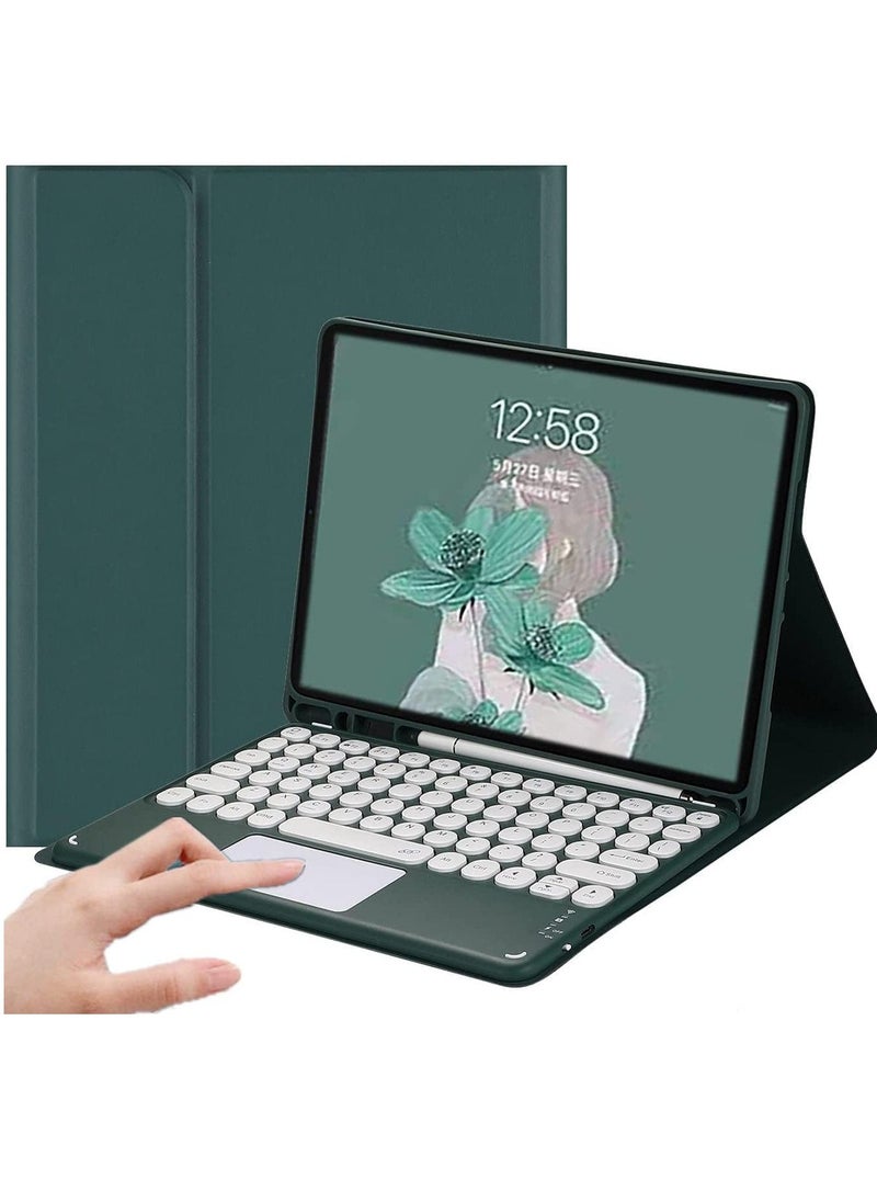 Generic - iPad 10th Generation 2022 Keyboard Case with Touchpad Cute Round Key Color Keyboard iPad 10 10.9 inch Detachable Touch Keyboard Slim Smart Cover with Pencil Holder - Image 1