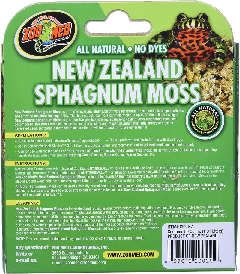 Zoo Med New Zealand Sphagnum Moss - All Natural, 80 cu in - Image 2