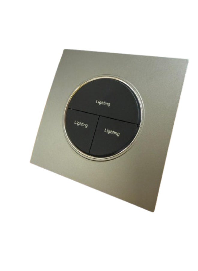 Tuya Smart Life Zigbee 3 Gang Smart Wall Switch, Grey, PC Material, AC90V, iOS/Android, Gray - Image 1