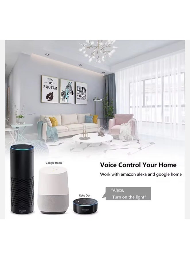 Tuya Smart Life Zigbee 3 Gang Smart Wall Switch, Grey, PC Material, AC90V, iOS/Android, Gray - Image 4