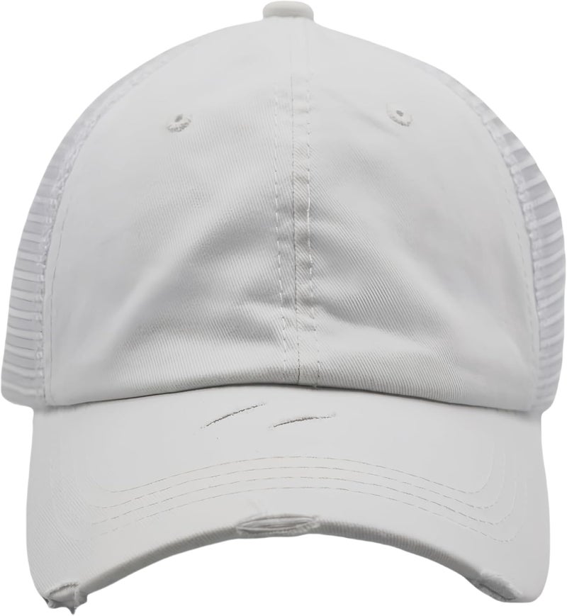 ProMindFun Womens Pony Hat High Ponytail Baseball Cap Girls Messy Bun Caps Camouflage Trucker Bad Hair Day Adjustable Dad Hat - Image 2