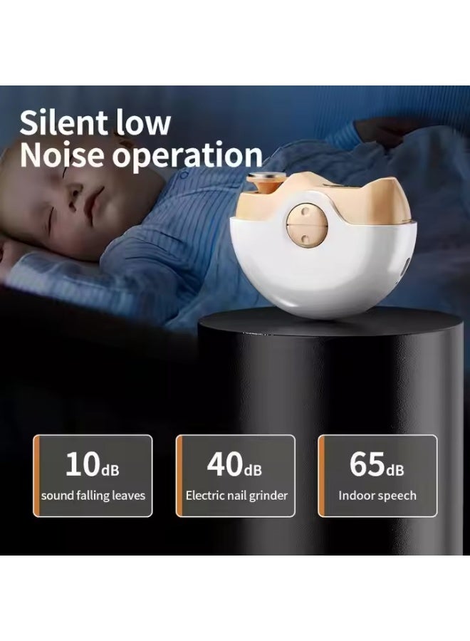 Electric Nail Clippers for Adults & Kids – Portable Rechargeable Nail Trimmer with Safety Protection, Quiet Operation, and Integrated Grinding – Anti-Pinching Design, Gentle & Precise Grooming Tool,White - Image 2