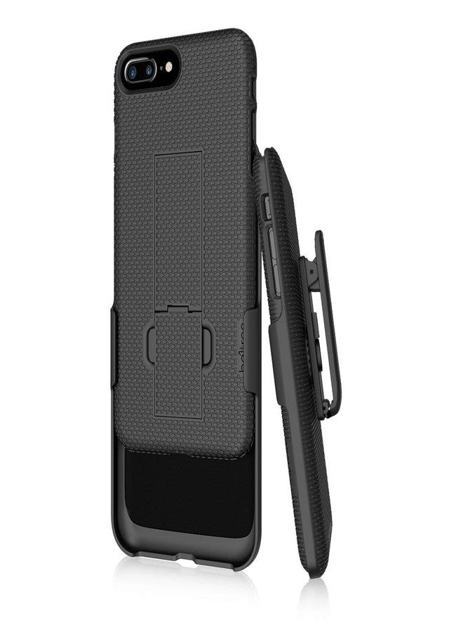 BELTRON Case with Belt Clip for iPhone 7/8 Plus, Ultra Slim Protective Shell Grip Case & Swivel Holster Combo with Built-in Kickstand (iPhone 7 Plus & iPhone 8 Plus ONLY) - Black - Image 4