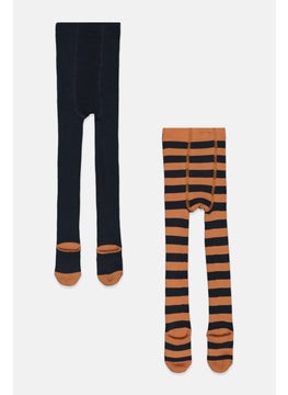 Tchibo Kids Boy 2 Pieces Thermal Pull On Tights, Copper  - Image 2