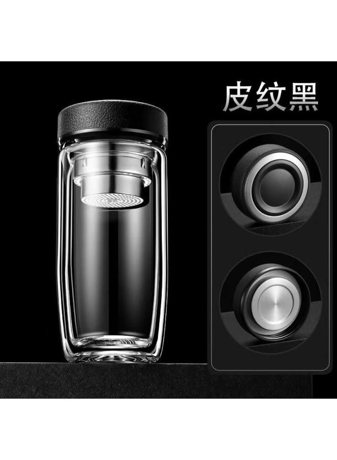 بيوينتي Double-layer Glass Large-capacity Tea-water Separation Bubble Cup Business Car Men's Water Cup Gift Anti-scalding Goose Egg Cup