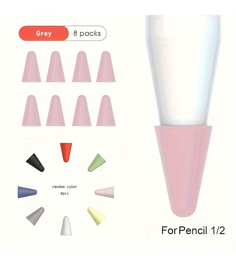 8 Blue Silicone Sleeves For Ipad Pencil 1St 2Nd Gen Pen Tip Cover - Image 2
