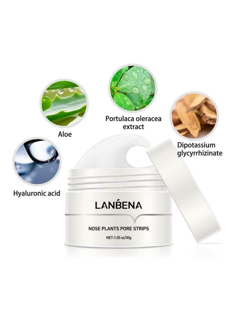 LANBENA 2 Pack Blackhead Remover Mask Aloe Extract Peel off Mask Facial Pore Cleanser Purifying Face Mask Nose Strips - Image 5