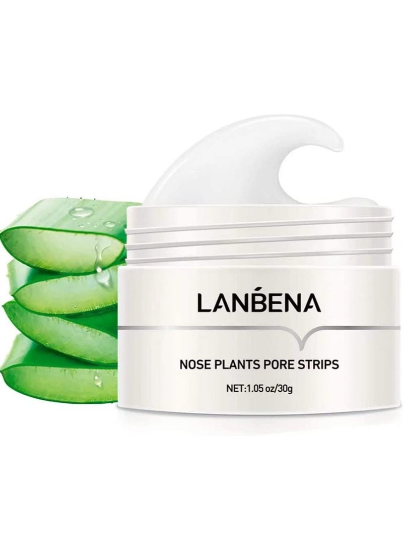 LANBENA 2 Pack Blackhead Remover Mask Aloe Extract Peel off Mask Facial Pore Cleanser Purifying Face Mask Nose Strips - Image 3