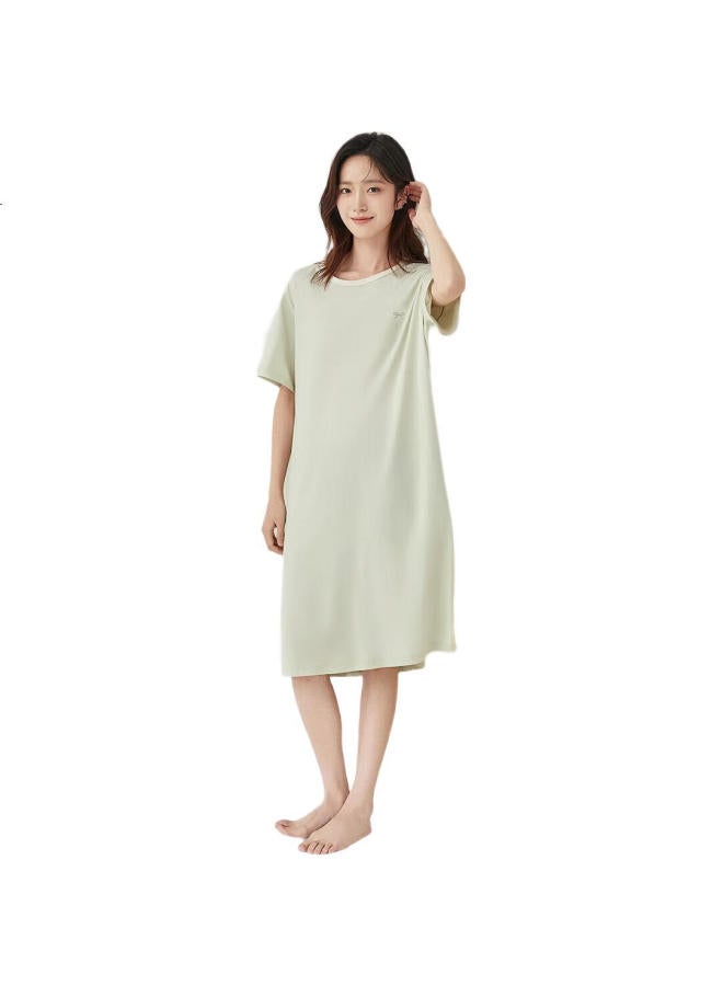 Top melon Ding Guagua Women'S Pure Cotton Summer Short Sleeve Sleep Dress, Can Be Worn Outside, Home Dress, Sea Salt Mint 165 - Image 2