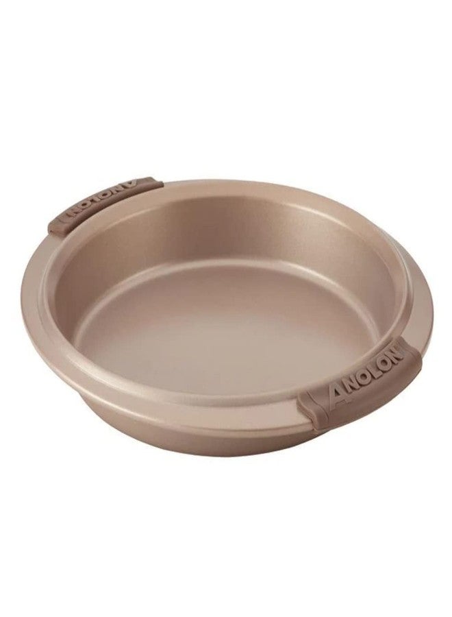 Anolon Bronze Nonstick Baking Pan / Nonstick Cake Pan, Round - 9 Inch, Brown - Image 1
