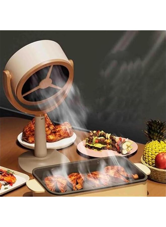 Fan for Smoking Indoors, The High Fan for Smoking, Portable Exhaust Fan for Kitchen, Portable  Air Purifier Fan,Low Noise Mini Cooker Hood for Kitchen, Home (Plug-in type) - Image 2
