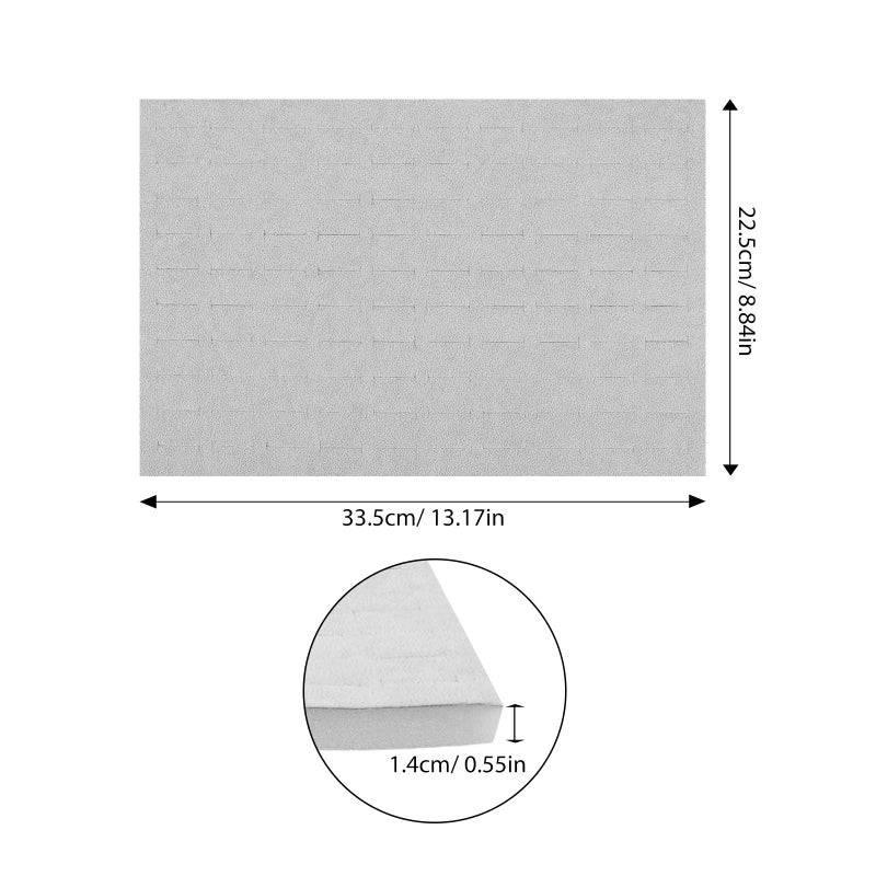 Grey Velvet Jewelry Box Insert 100 Slot Ring Earring Holder 1 5cm Thick Foam Tray - Image 3