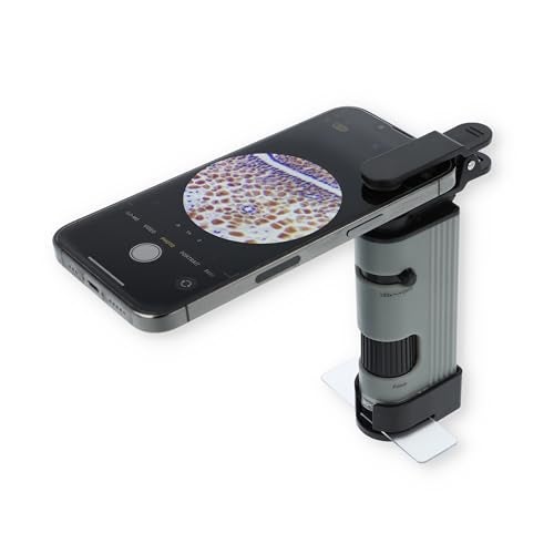 Carson MicroPic 120x-240x Magnification, High-Resolution LED Pocket Microscope with Smartphone Adapter Clip for Digiscoping, Educational STEM Tool (MP-400) - Image 5