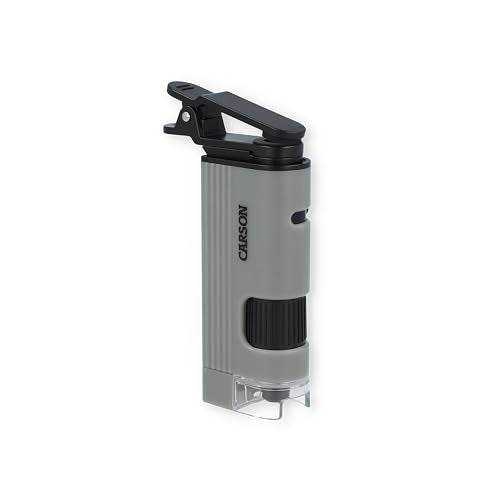 Carson MicroPic 120x-240x Magnification, High-Resolution LED Pocket Microscope with Smartphone Adapter Clip for Digiscoping, Educational STEM Tool (MP-400) - Image 1
