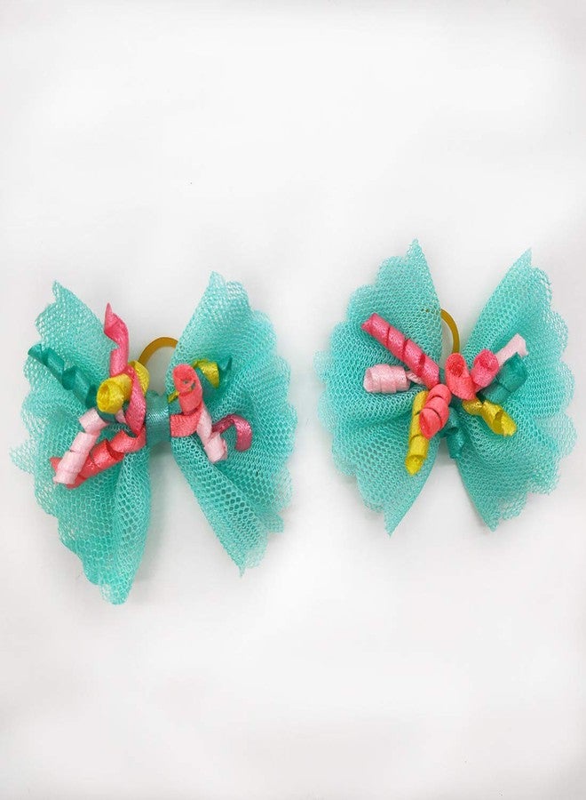 Sufermoe 32 Pcs Multicolored Dog Hair Bows with Rubber Bands, Hair Grooming Top Knots Pet Hair Accessories for Pet Cat Dog - Image 3