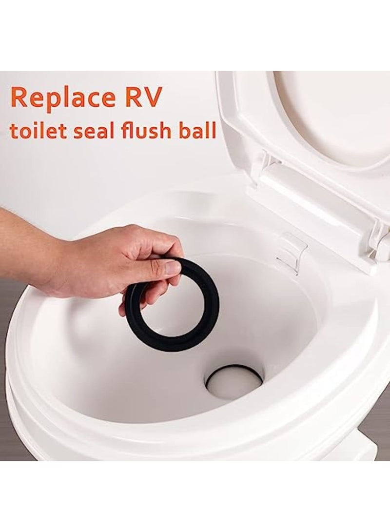 SYOSI استبدال ختم كرة تدفق المرحاض RV ملحقات RV حشوات كرة التدفق لدومتيك 300/310/320، الحل المثالي لمشكلة تسرب المرحاض، رقم الجزء 385311658 (عبوة 2) - Image 4