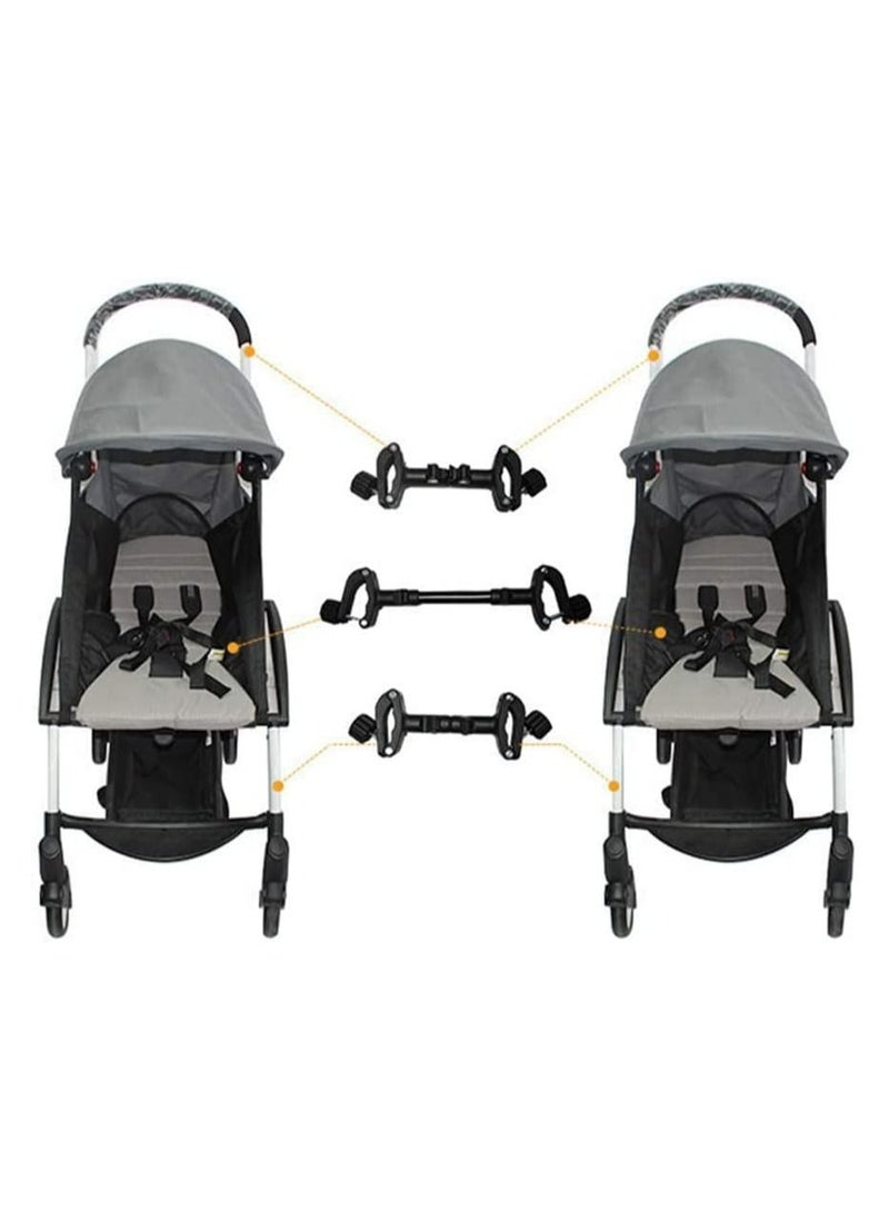 Royal Polar - RoyalPolar Universal Baby Cart Twin Stroller Connector Baby Stroller Hooks Pushchair Connectors Turns Two Single Strollers Into A Double Stroller Baby Stroller Connector Adapter - Image 1