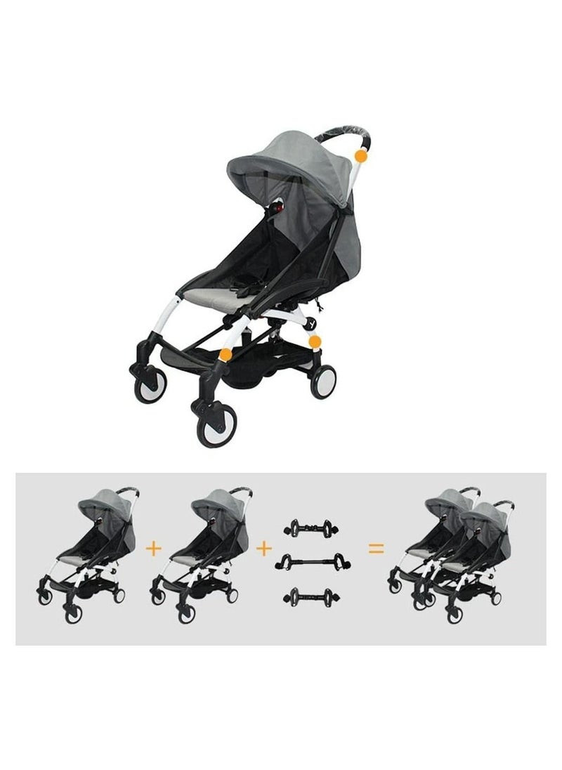 Royal Polar - RoyalPolar Universal Baby Cart Twin Stroller Connector Baby Stroller Hooks Pushchair Connectors Turns Two Single Strollers Into A Double Stroller Baby Stroller Connector Adapter - Image 1