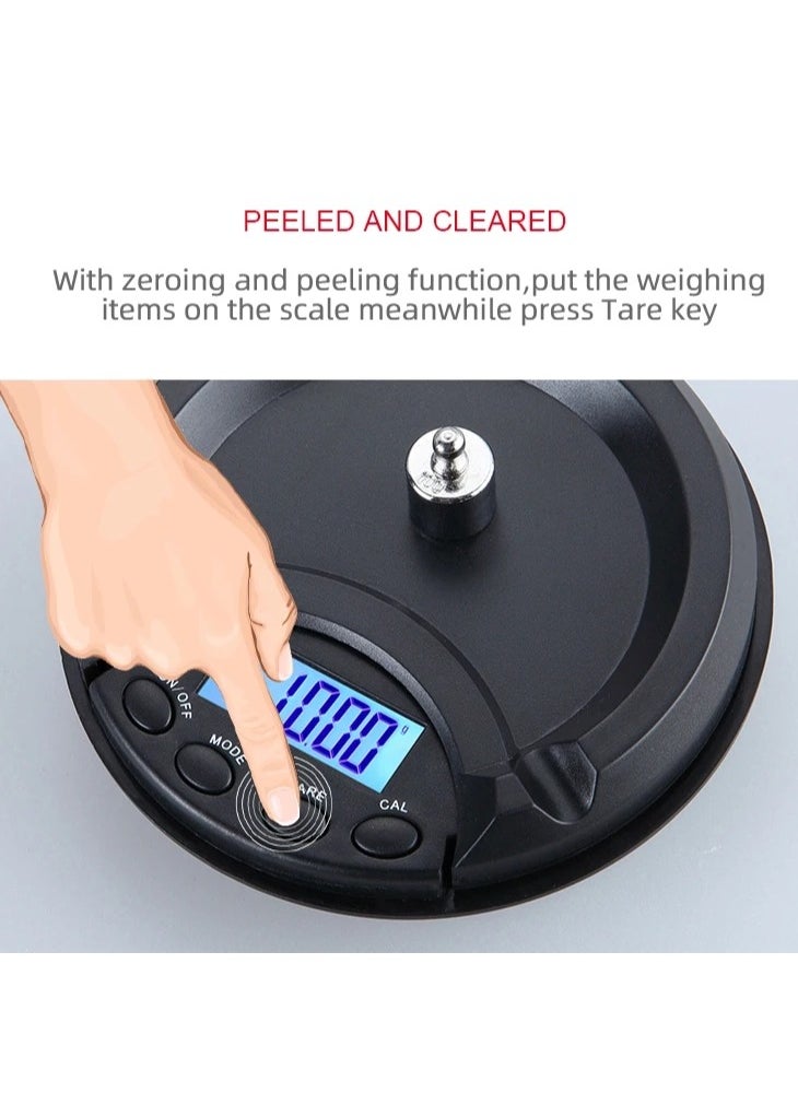 Generic - Milligram Scale  Digital Food Kitchen Durable Scale Grams Scale Ounce Mini Scale High Sensitivity Portable Digital Reloading Weighing Jewelry Power MG Scale with Calibration Weights - Image 1