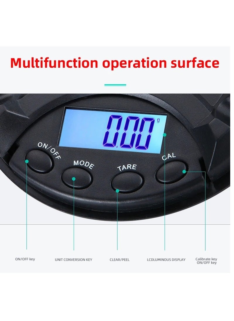 Generic - Milligram Scale  Digital Food Kitchen Durable Scale Grams Scale Ounce Mini Scale High Sensitivity Portable Digital Reloading Weighing Jewelry Power MG Scale with Calibration Weights - Image 1