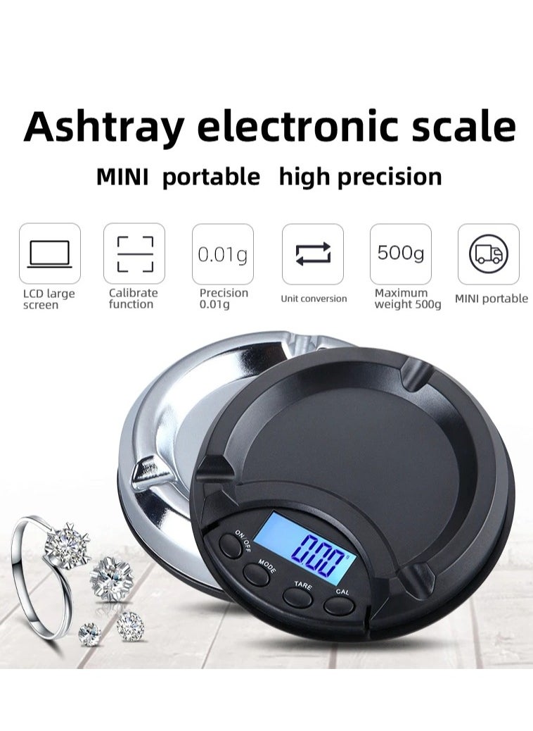 Generic - Milligram Scale  Digital Food Kitchen Durable Scale Grams Scale Ounce Mini Scale High Sensitivity Portable Digital Reloading Weighing Jewelry Power MG Scale with Calibration Weights - Image 1
