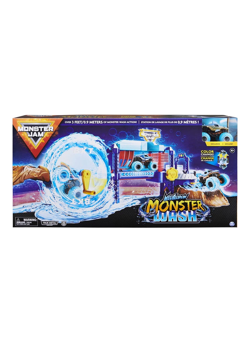 Monster Jam - Monster Jam Megalodon Monster Car Wash Playset - Image 1