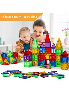 Magblock MAGBLOCK Magnetic Tiles Kids Toys, 120PCS 3D Magnets Building Blocks Set Construction Educational STEM Toys, Magnetic Toys for Kids Stacking Blocks Learning Toys Gifts for Toddlers Boys Girls  - Image 4