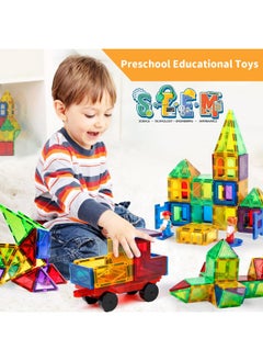 Magblock MAGBLOCK Magnetic Tiles Kids Toys, 120PCS 3D Magnets Building Blocks Set Construction Educational STEM Toys, Magnetic Toys for Kids Stacking Blocks Learning Toys Gifts for Toddlers Boys Girls  - Image 3