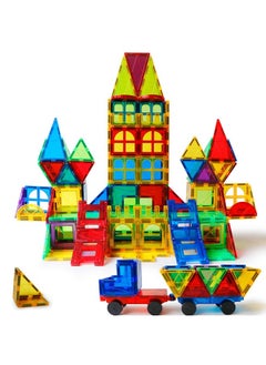 Magblock MAGBLOCK Magnetic Tiles Kids Toys, 120PCS 3D Magnets Building Blocks Set Construction Educational STEM Toys, Magnetic Toys for Kids Stacking Blocks Learning Toys Gifts for Toddlers Boys Girls  - Image 1